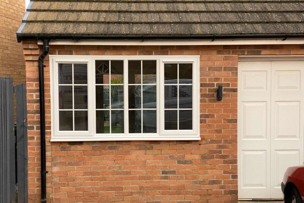 A Garage conversion showing the window and door