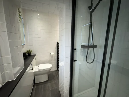 Family bathroom garage conversion